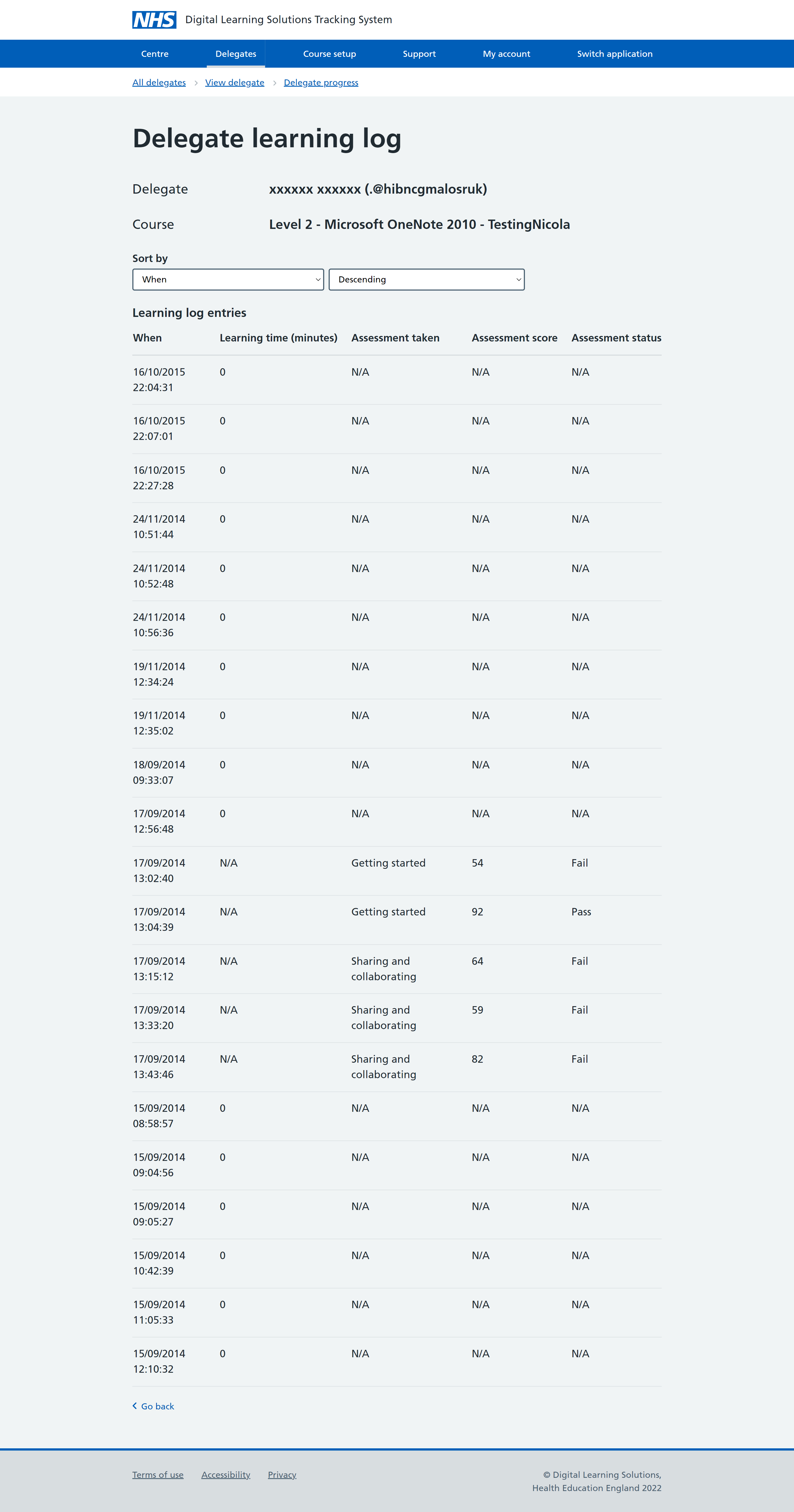 Learning log desktop