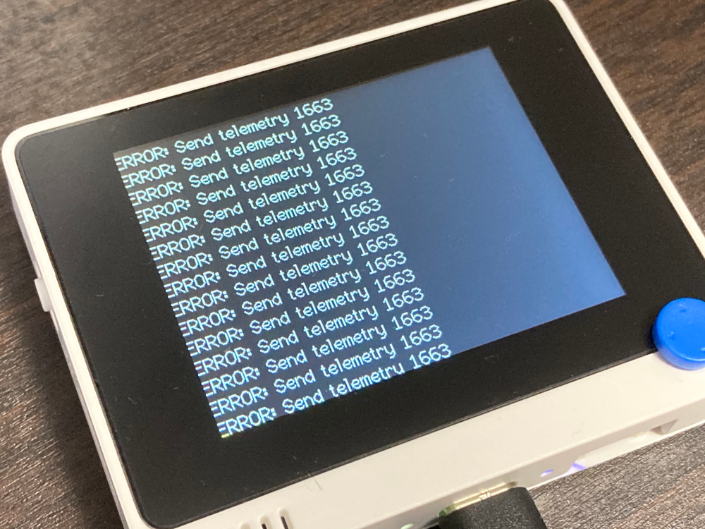 ERROR Send telemetry · Issue 1 · SeeedJP/wioterminalaziotexample