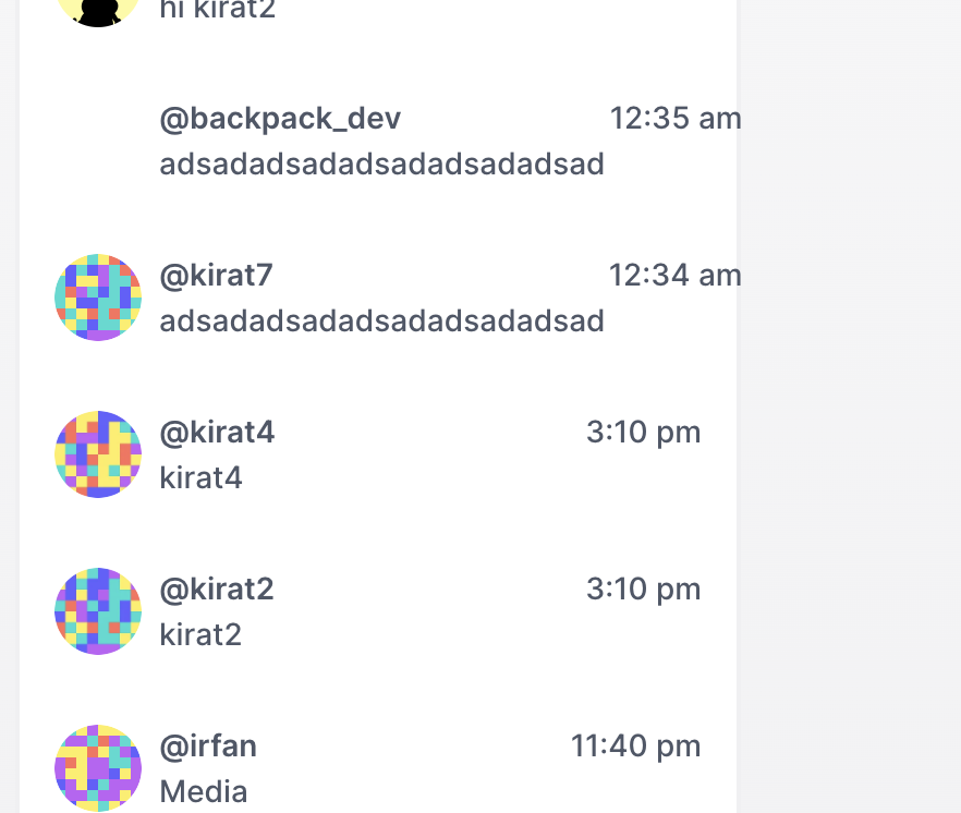 very long continuous messages break left side · Issue 2472 · coralxyz