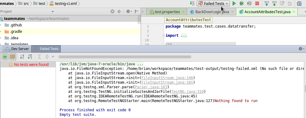 Test fail перевод