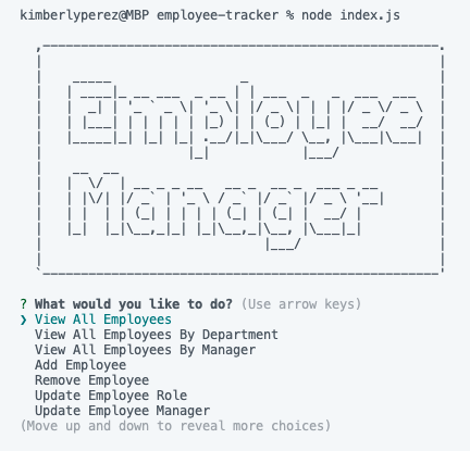 GitHub - KimMakeItHappen/employee-tracker · GitHub
