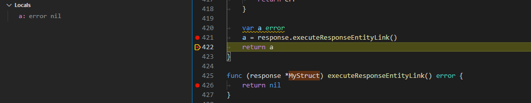 DLV debugger assigns incorrect value as error (unreadable invalid ...