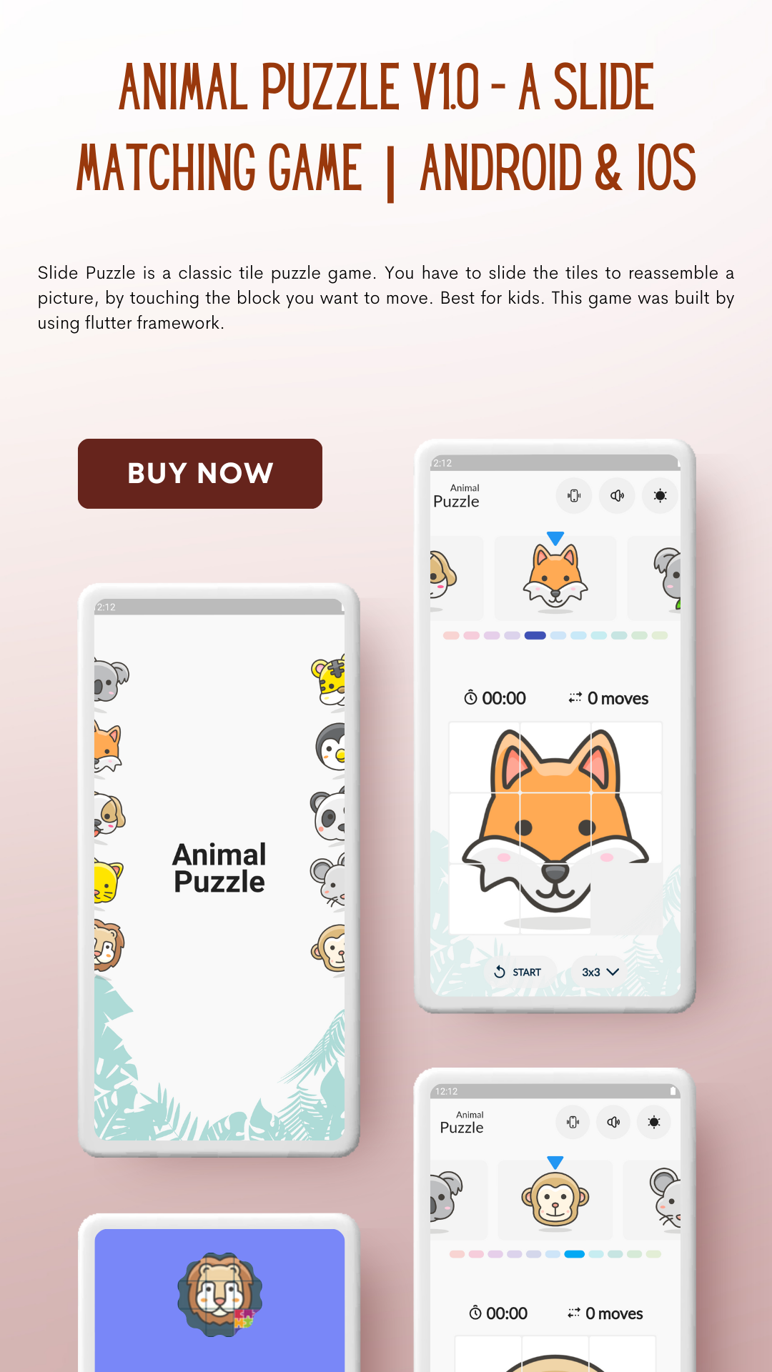Animal Puzzle v1.0 - A Slide Matching Game | Android & iOS