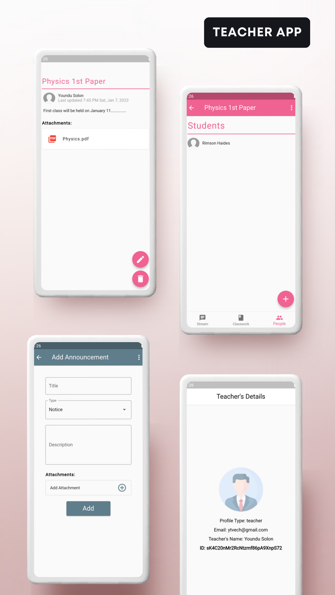 Edume v1.1 - Classroom Management Mobile System | Flutter & Firebase | Android & iOS | 2 In 1