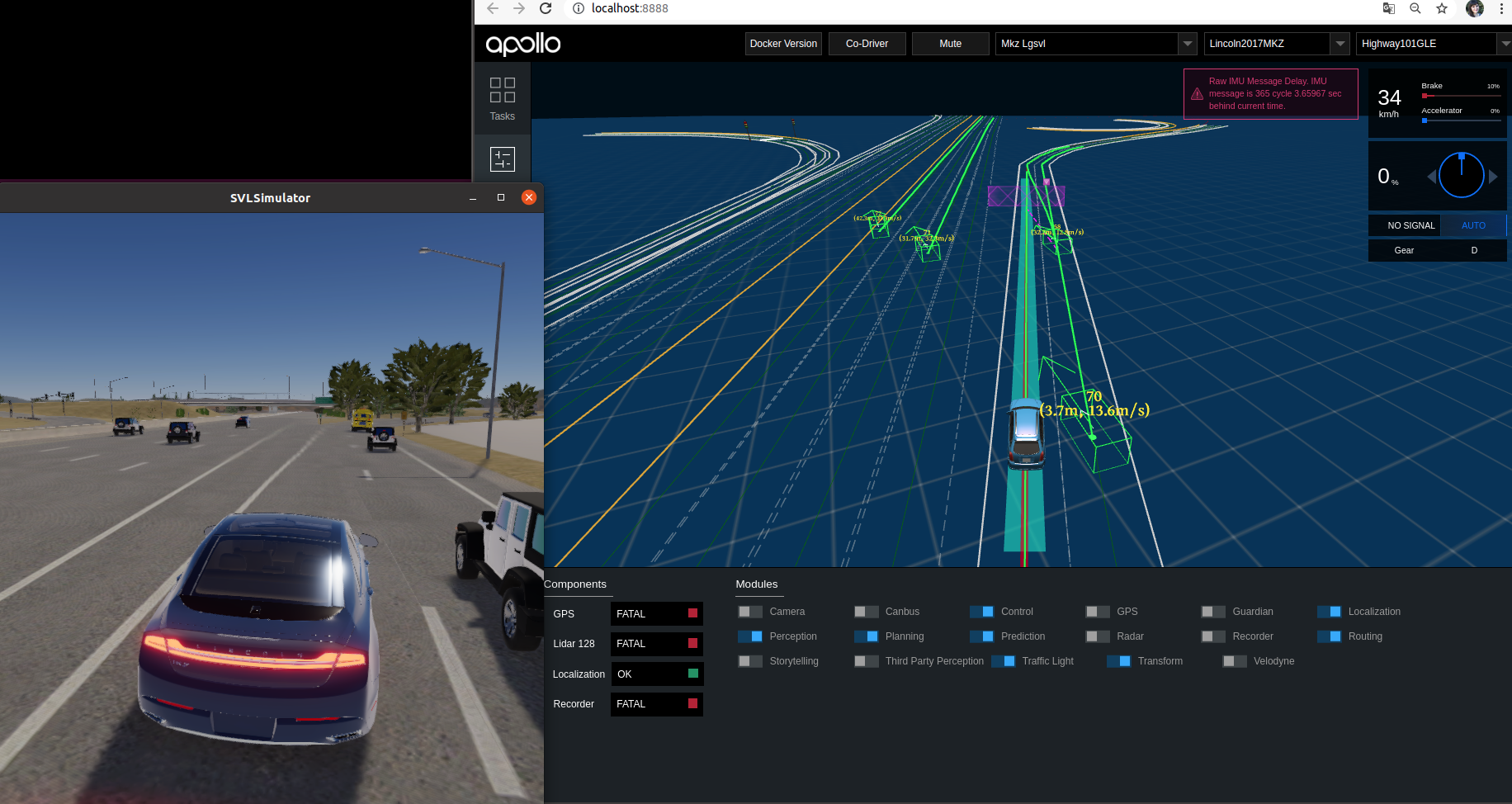 EGO incorrectly detects rotation of NPC vehicles at Highway101GLE and ...