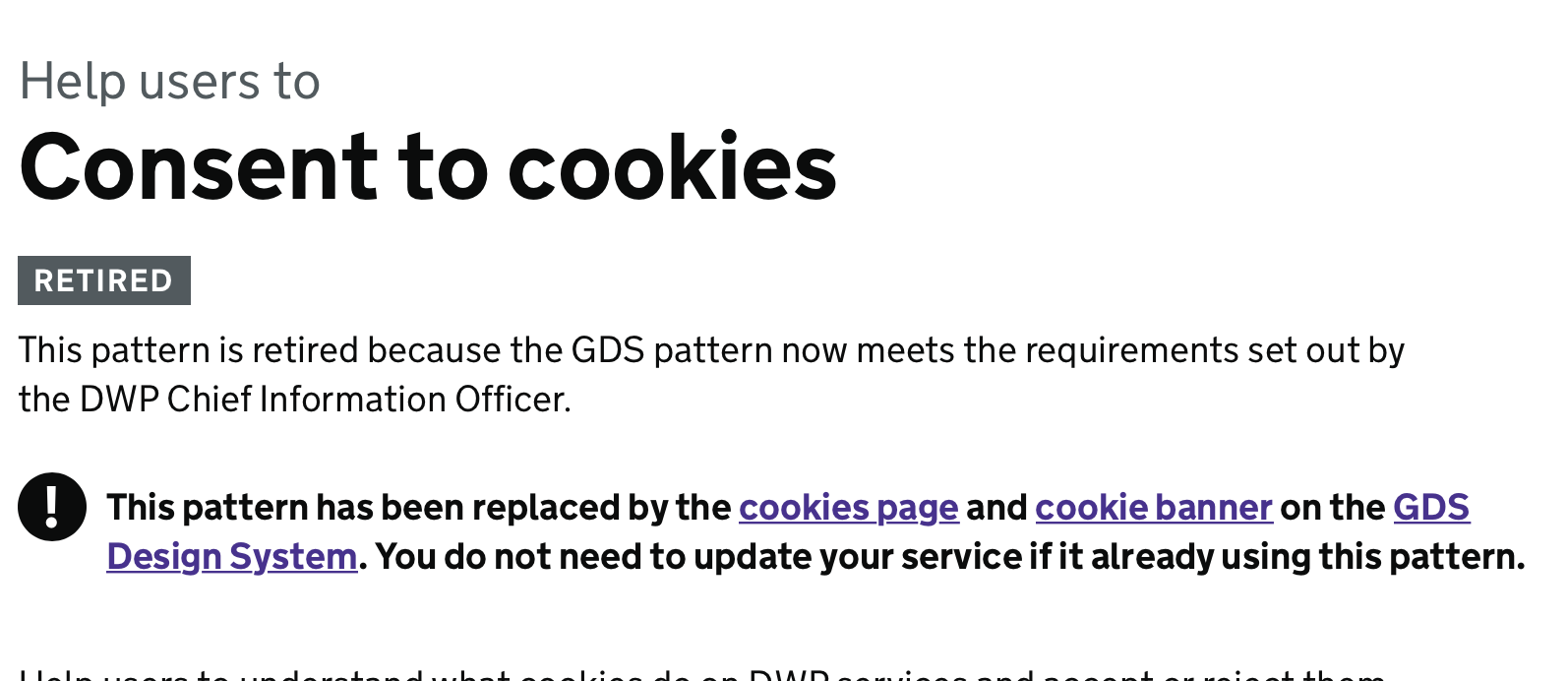 Retire Consent to Cookies · Issue #142 · dwp/design-system · GitHub