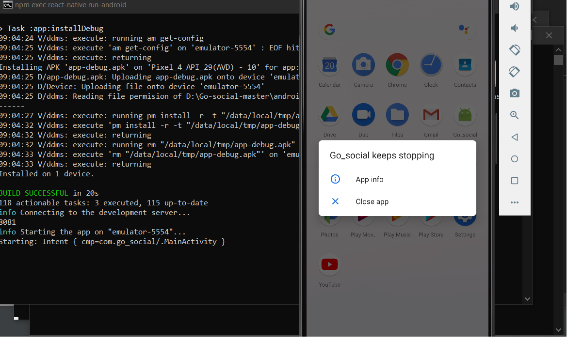 Issue in Launching the App. · Issue #141 · scorelab/Go-social · GitHub