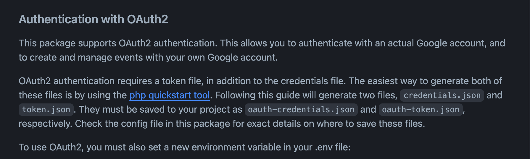 Whats the difference between oauthcredentials.json and oauthtoken