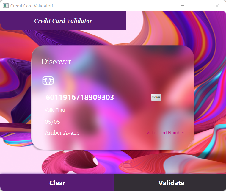 GitHub - dev4Life-ns/FXCreditCardValidator: FX Credit Card Validator