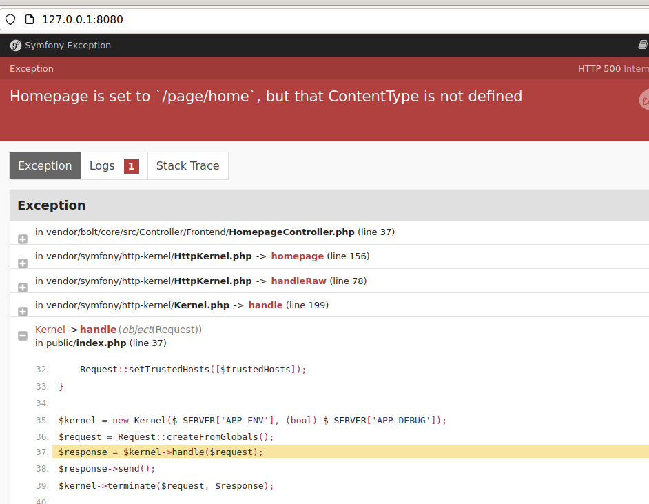 Bolt 5 no longer supports /page/home for homepage · Issue #2906 · bolt ...