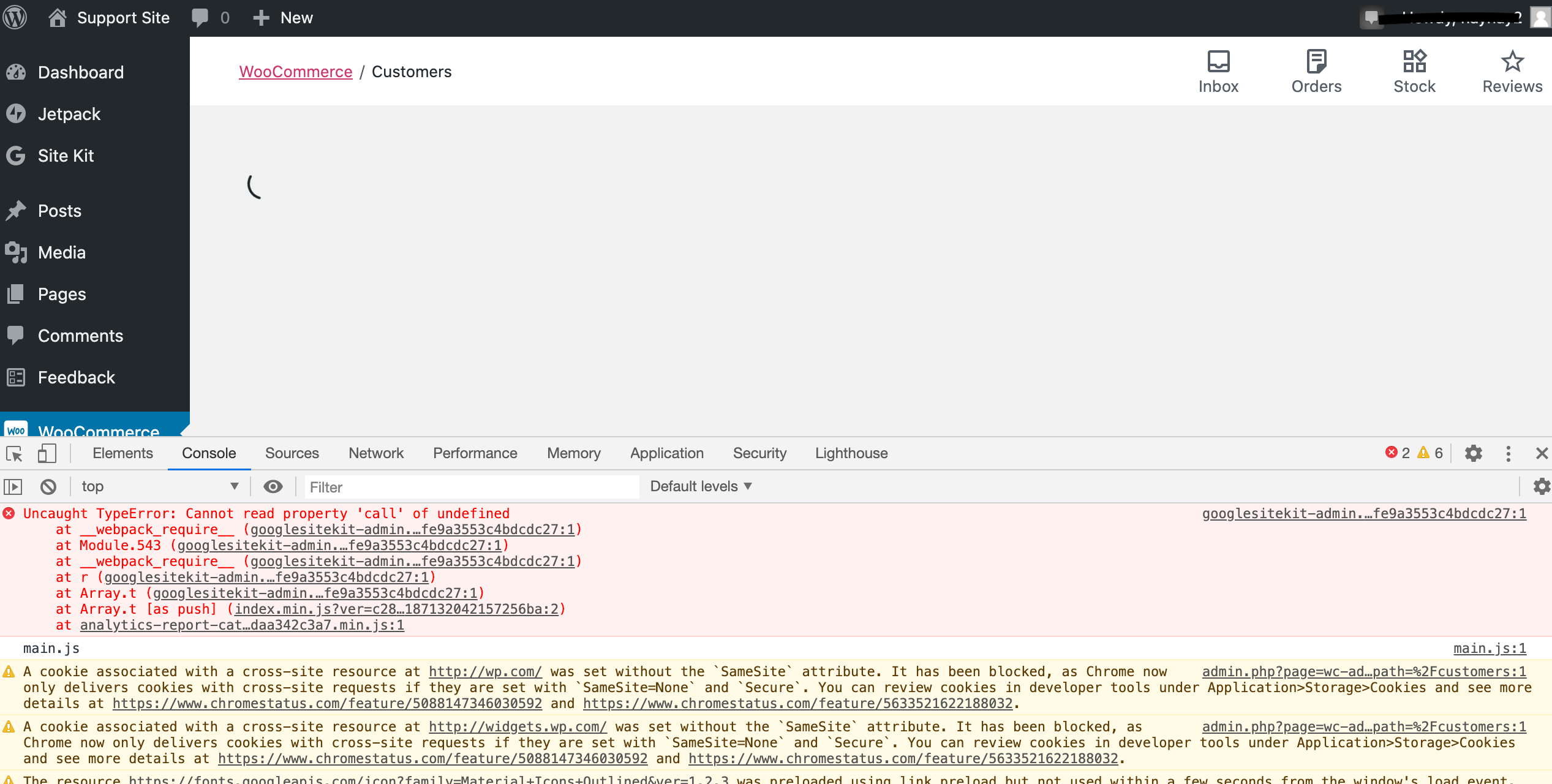 WooCommerce compatibility: Admin pages do not load · Issue #1637 ...