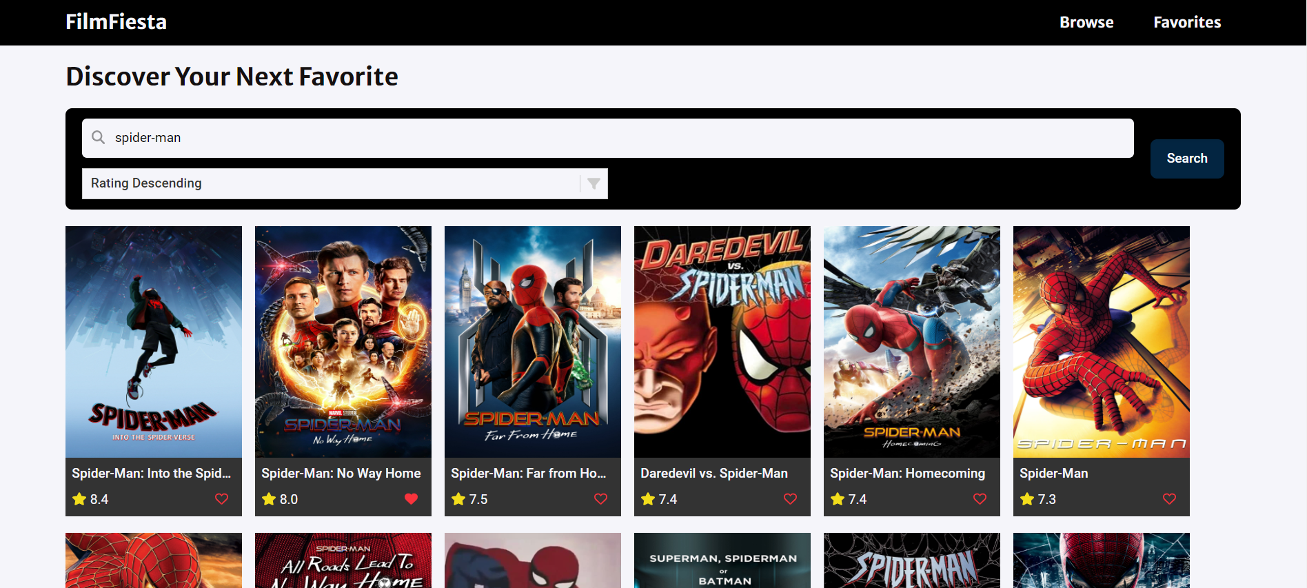 GitHub ke444a/filmfiestamovieapplication Movie web application