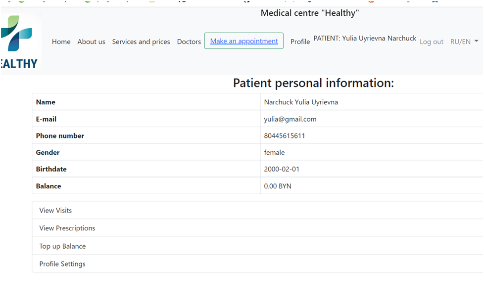 GitHub - Ekaterina-Rudenko/medicalweb