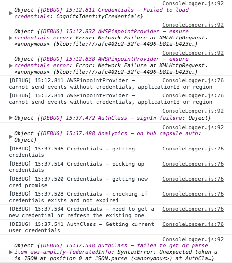 Can't login anymore due to Credentials on Android (failed to load ...
