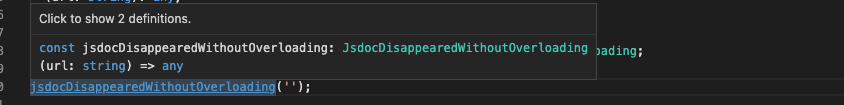 JSDoc disappeared without overloading