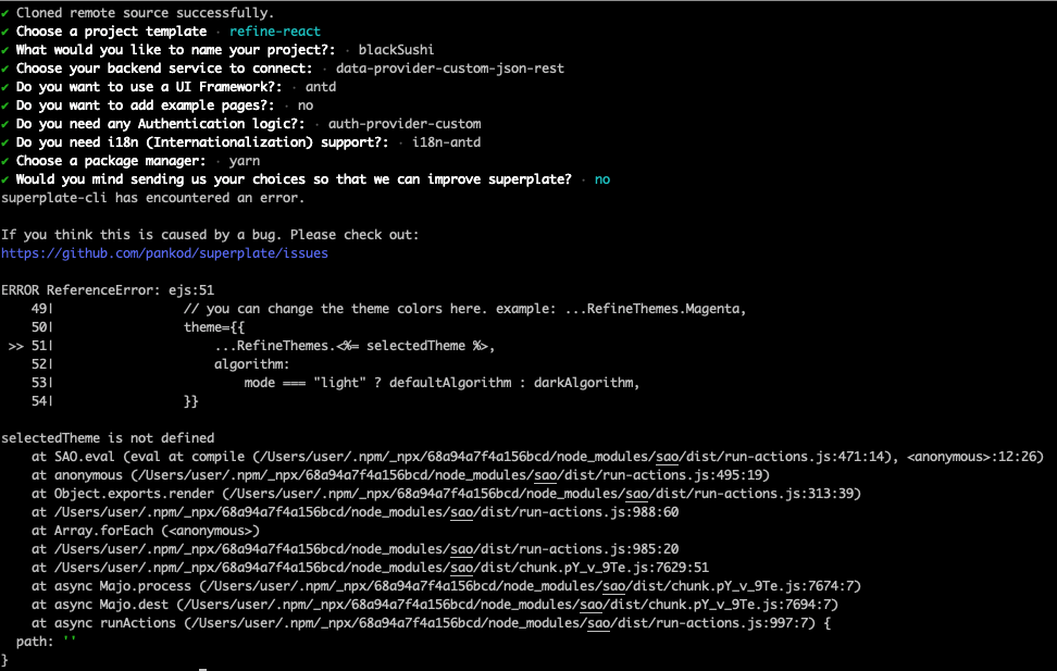 ERROR ReferenceError: ejs:51 · Issue #337 · pankod/superplate · GitHub