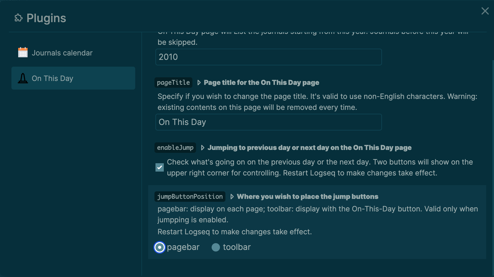 [API] registerUIItem for pagebar stops to work · Issue #9275 · logseq ...