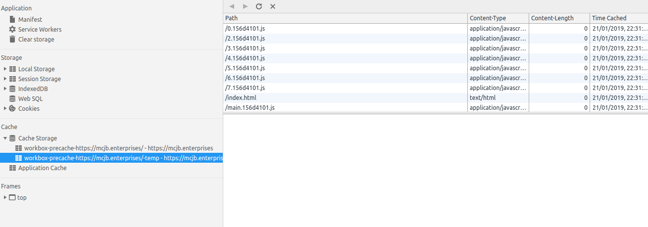 Workbox putting new items in temp and not removing old cache · Issue ...