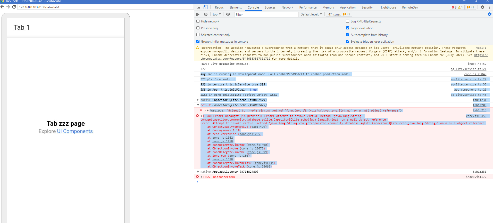 Error: Attempt to invoke virtual method '...' on a null object ...