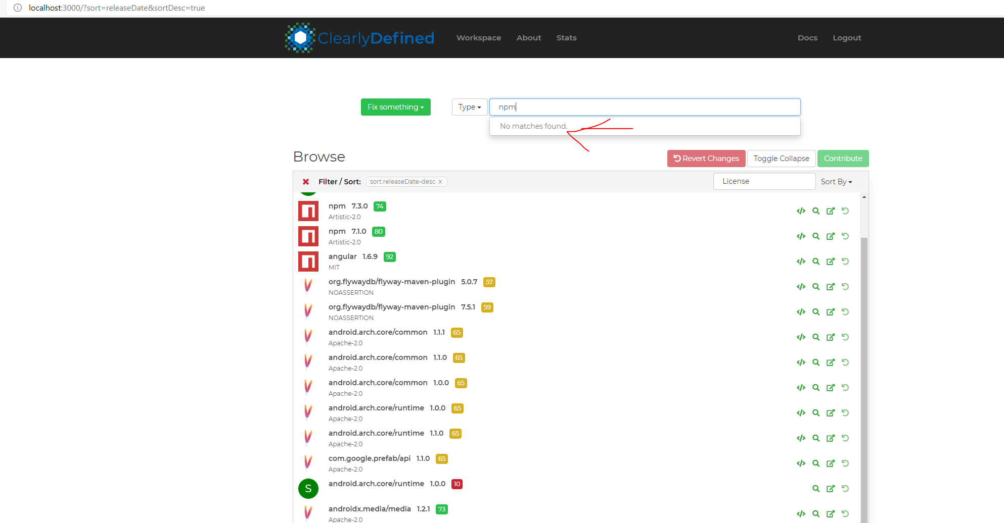 search-issue