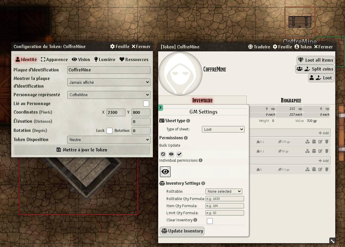 Player can't open chest · Issue 233 · jopeek/fvttlootsheetnpc5e