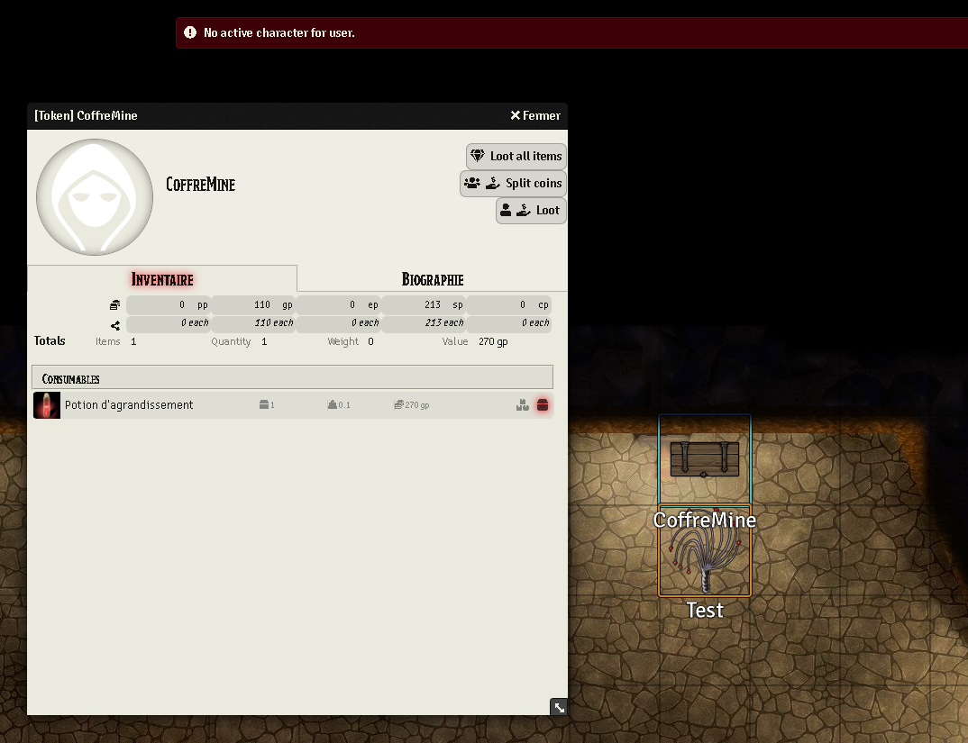Player can't open chest · Issue 233 · jopeek/fvttlootsheetnpc5e · GitHub