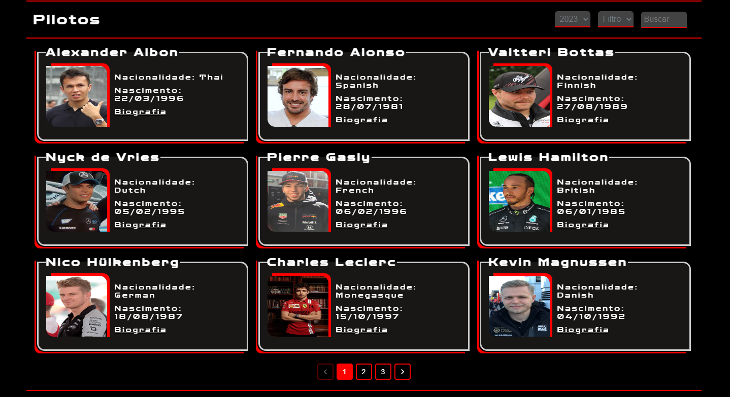 Formula 1 Roster GitHub - Joelson-Fernandes/f1-wiki: Aplicação com informações sobre ...