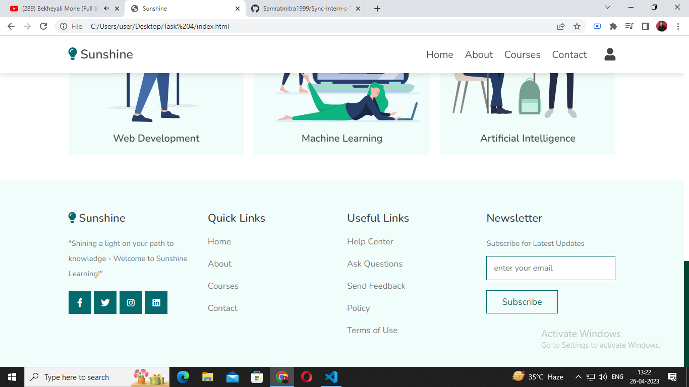 GitHub - Samratmitra1999/Sync-Intern-s-Task-4-: A E-Learning Website ...