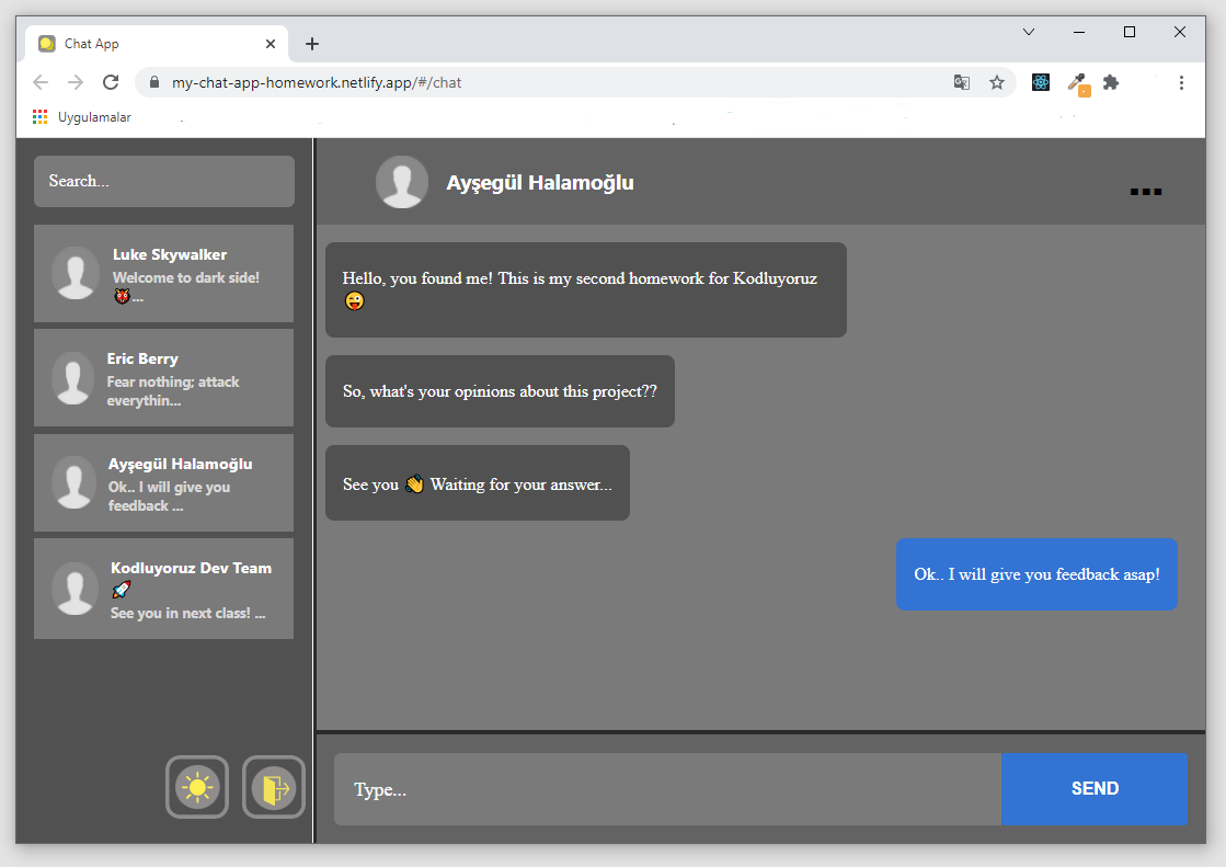 GitHub - aysegulHalamoglu/chat-app