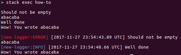 Example of run