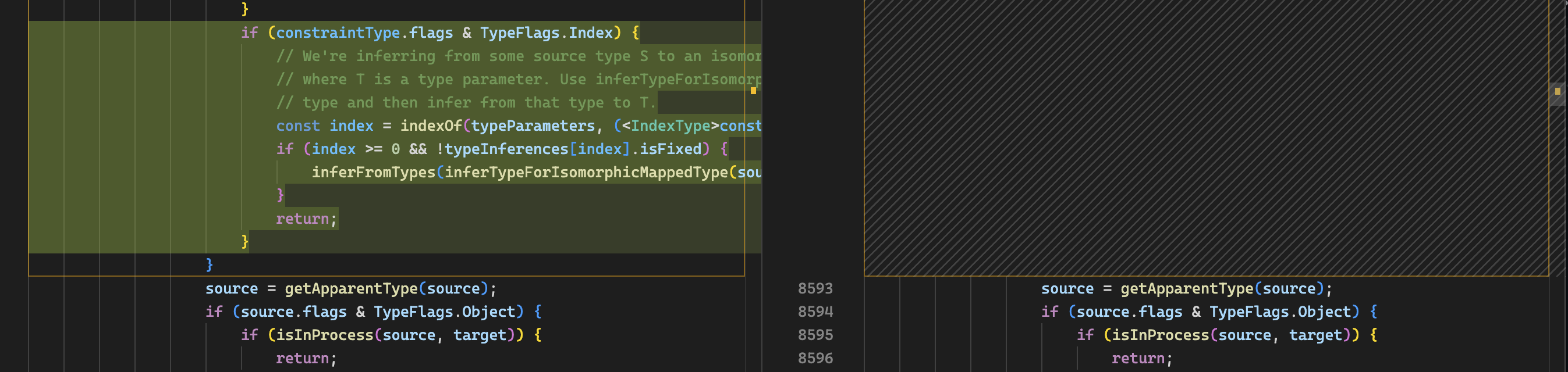 Merge Editor: Orange Conflict highlights seems to have some small ...