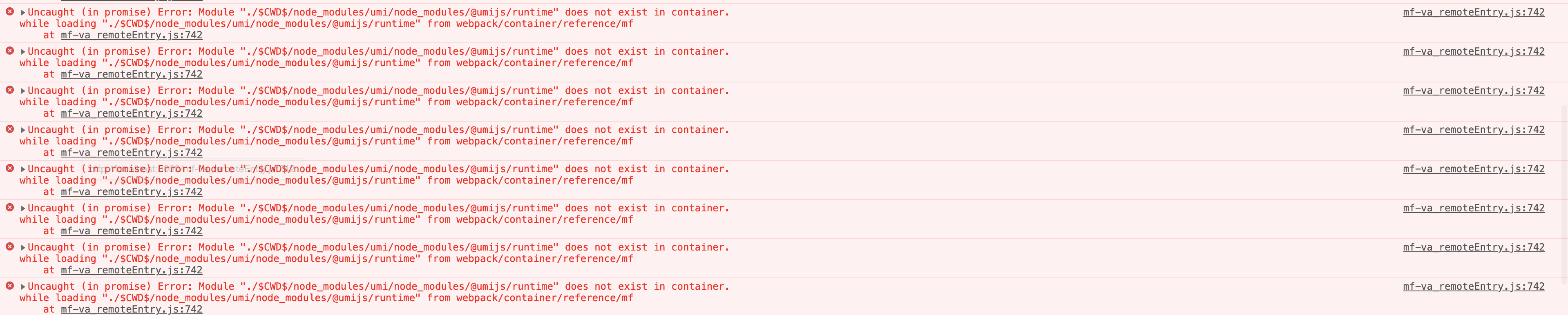 [Bug] 项目启动后提示 does not exist in container. · Issue #7001 · umijs/umi ...