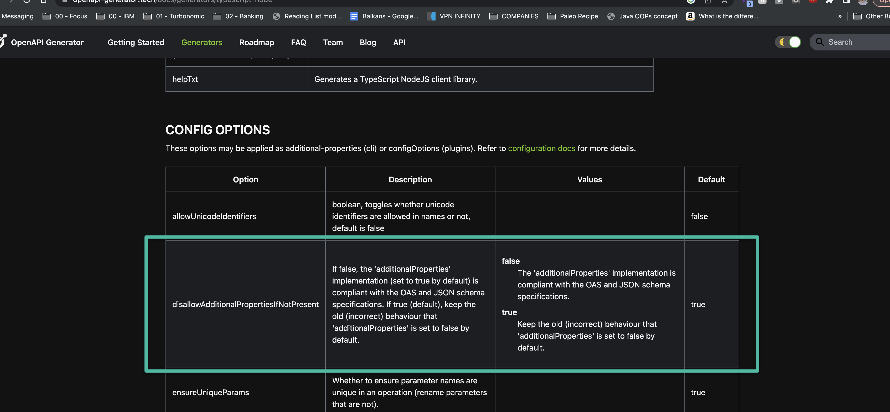 Generated Interfaces all have additional attribute [key string] any