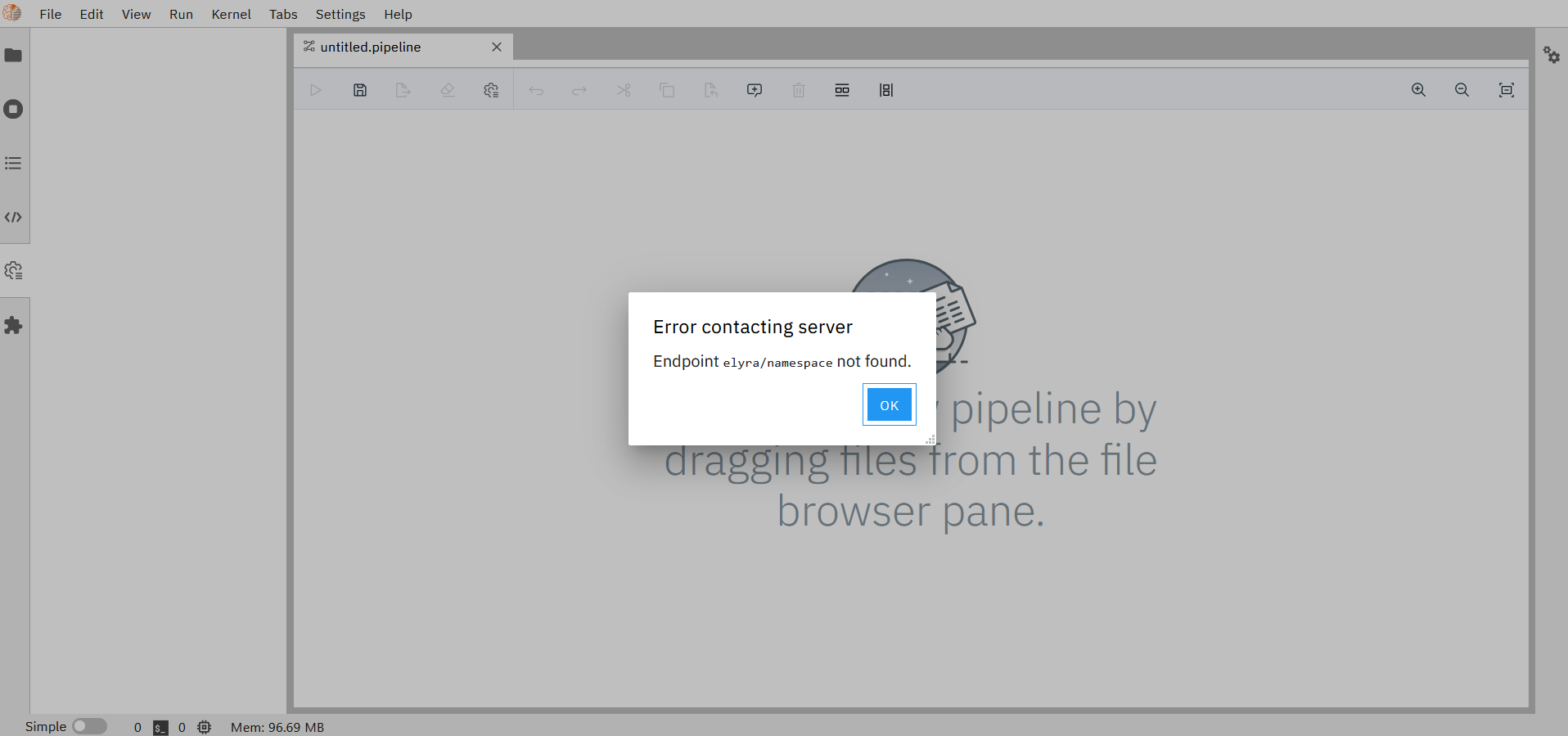 Elyra installation on Jupyterhub: "Error contacting server - Endpoint ...