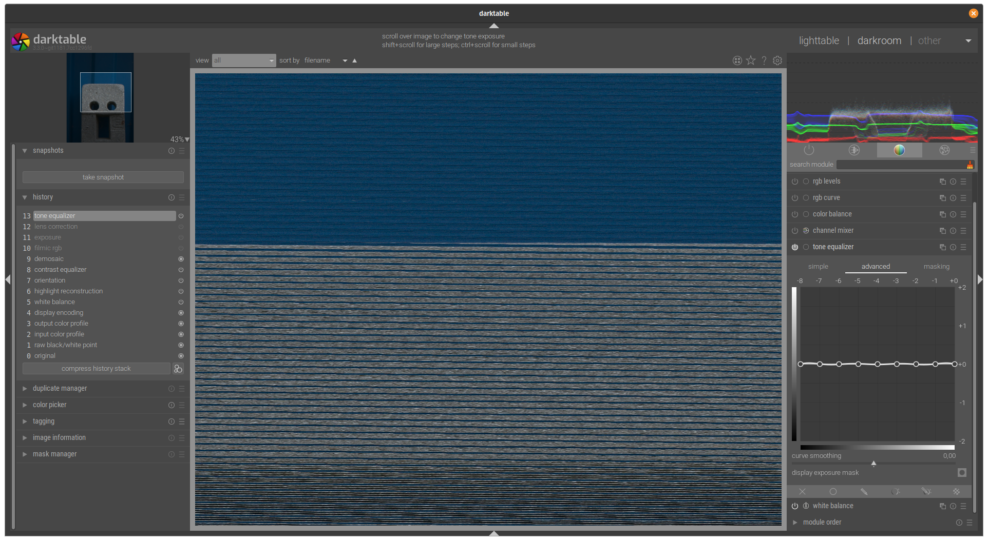 Zoomed in with artifacts