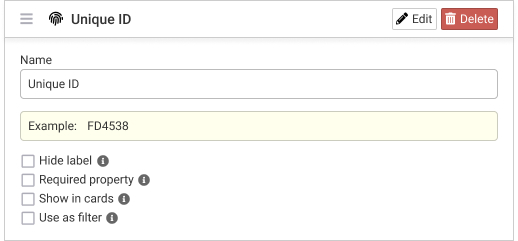 property in template builder
