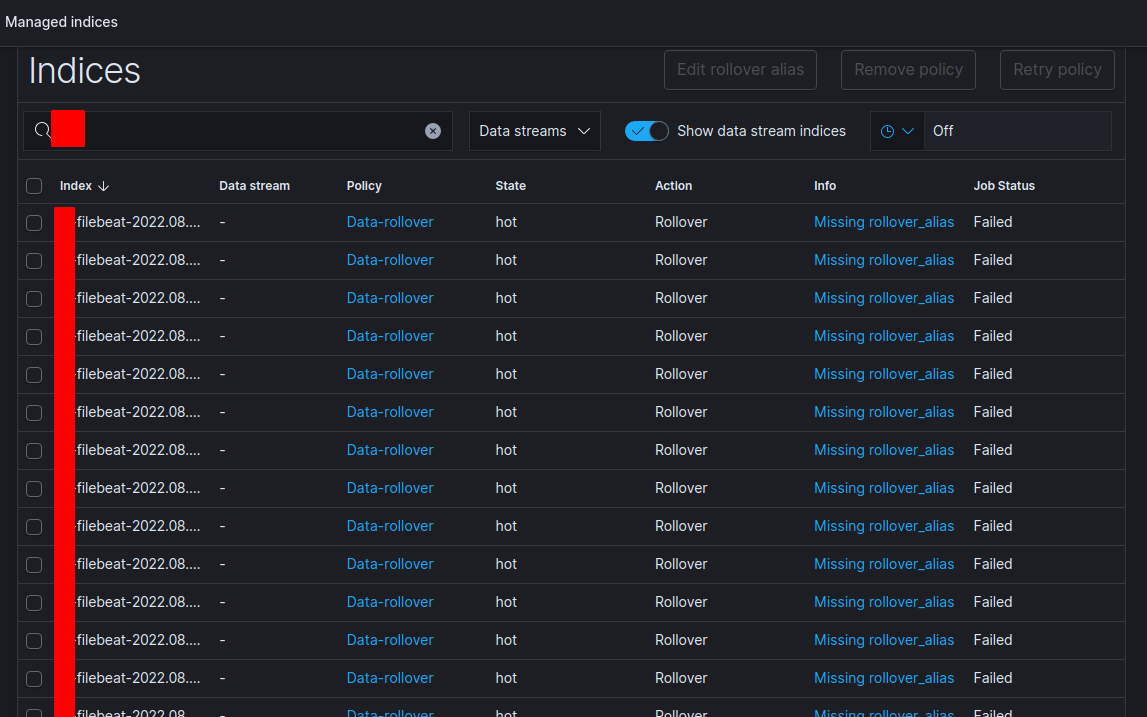 Missing rollover_alias in index setting · Issue 480 · opensearch