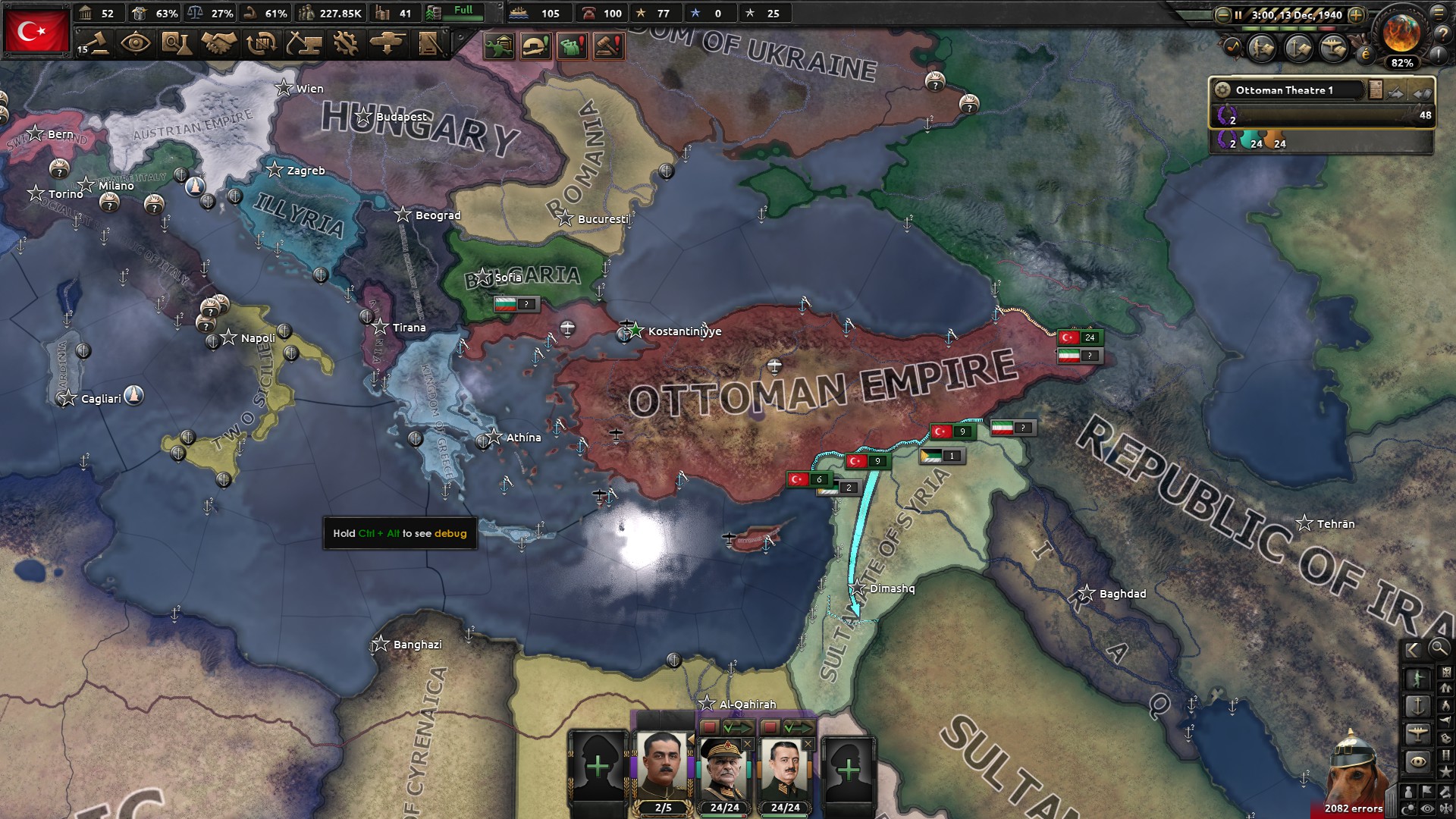 TUR Event changes Turkey back to the Ottoman Empire · Issue 17716