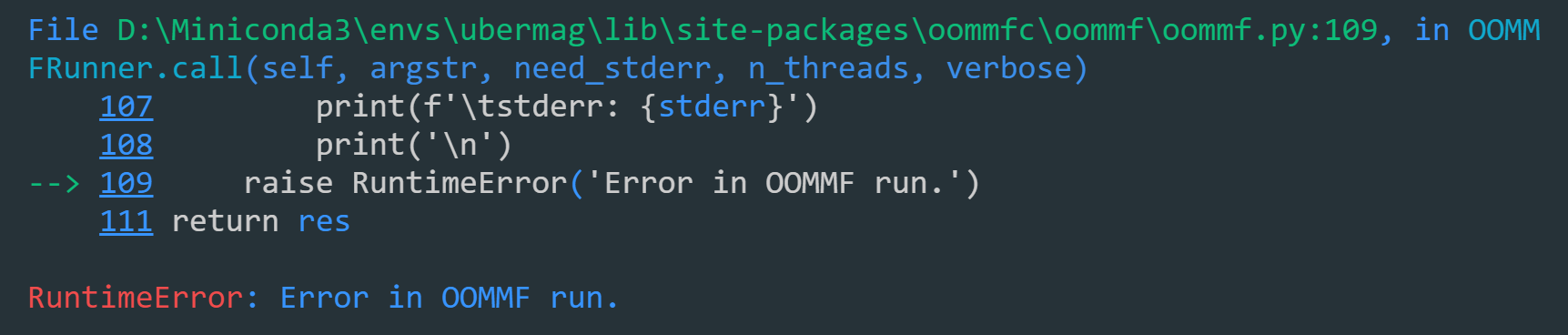 Eorro in oommf run · Issue #201 · ubermag/help · GitHub