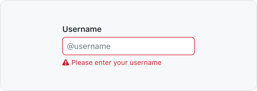 Example icon that uses a distinct shape in addition to color to indicate an error.