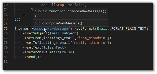 Code completion not working properly in method chaining · Issue #150 ...