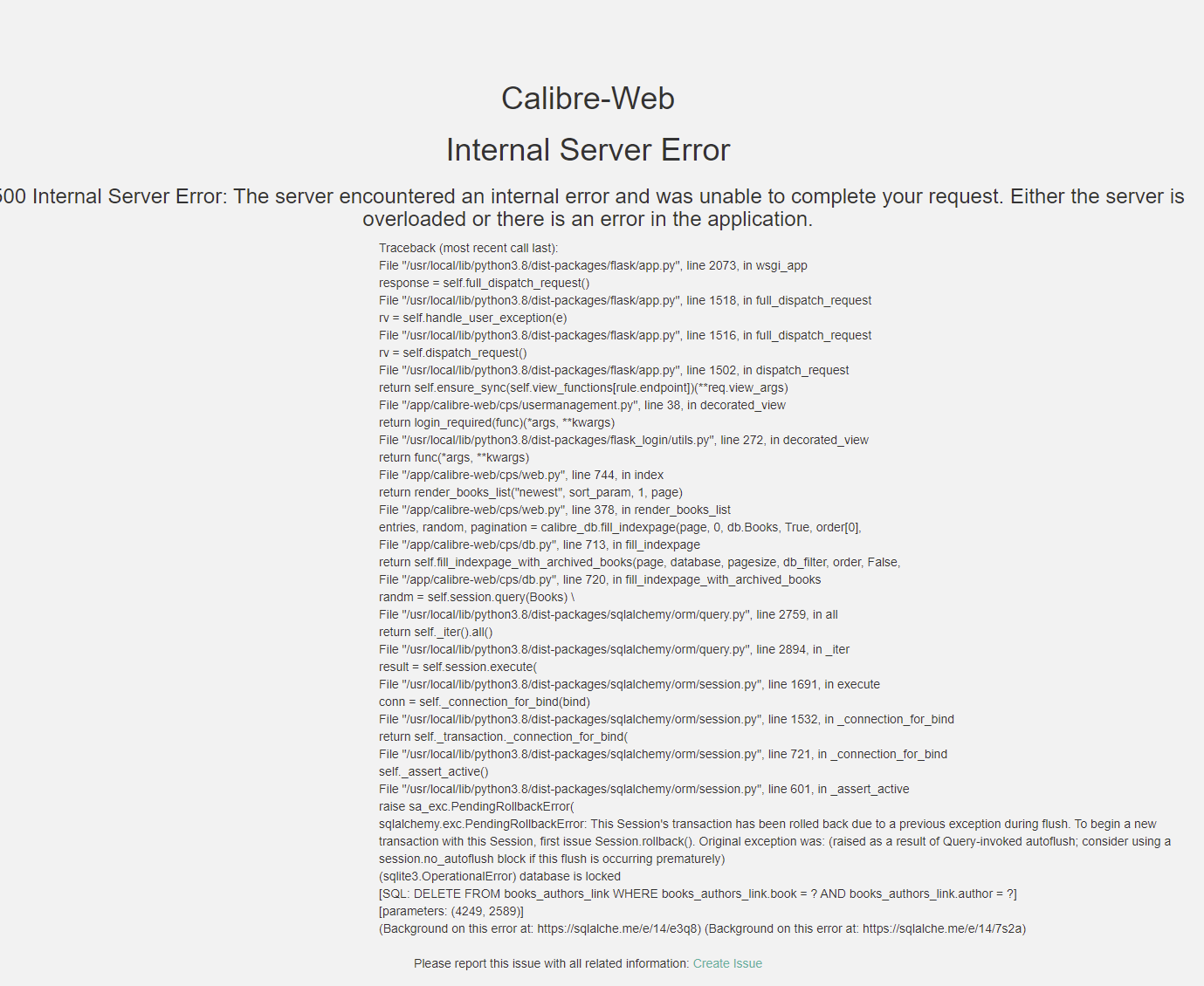 Calibre-Web Login Error · Issue #2342 · janeczku/calibre-web · GitHub