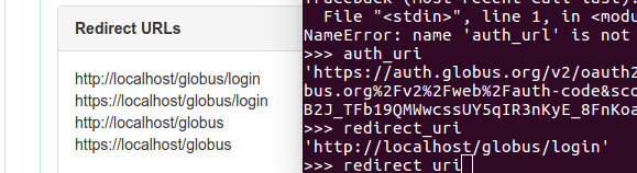 Mismatch redirect url not a mismatch · Issue #401 · globus/globus-cli ...