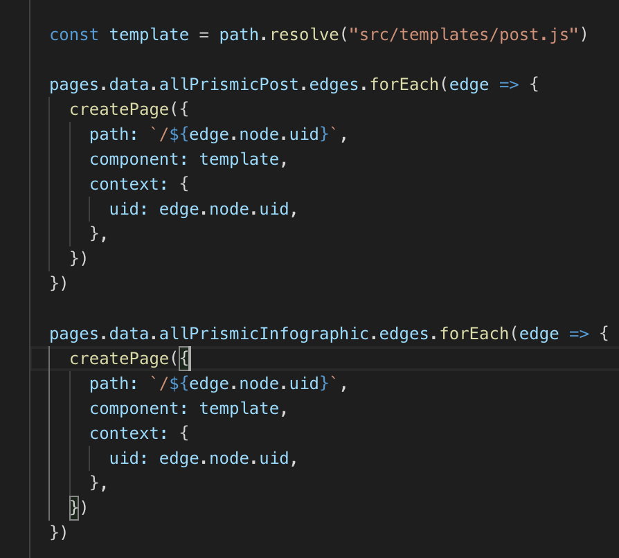 createPages with 2 queries but same template in Gatsby · Issue #9942 ...