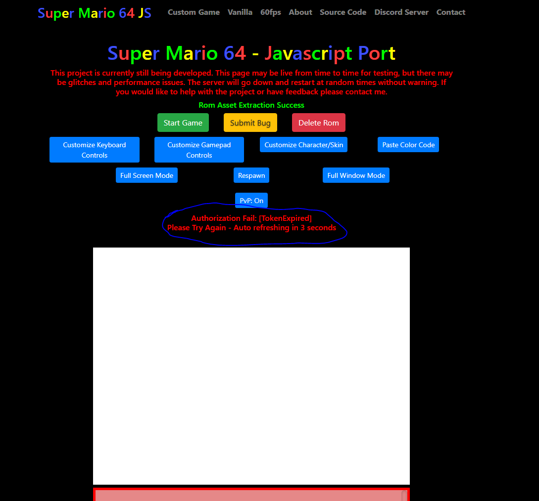 Oh no, Can't login to MMO sm64js · Issue #299 · sm64js/sm64js · GitHub