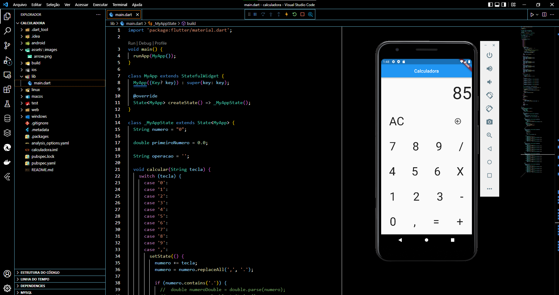 GitHub - luisleda/flutter-calculadora: Aplicativo de calculadora feito ...