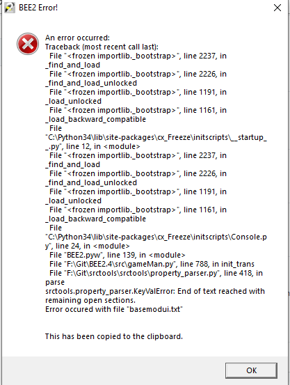 When it gets to "initialising ui" · Issue #1544 · BEEmod/BEE2.4 · GitHub