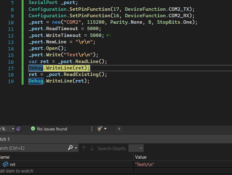 System.Ports.IO ReadLine doesn't work properly with a NewLine set to "\r\n" · Issue 949