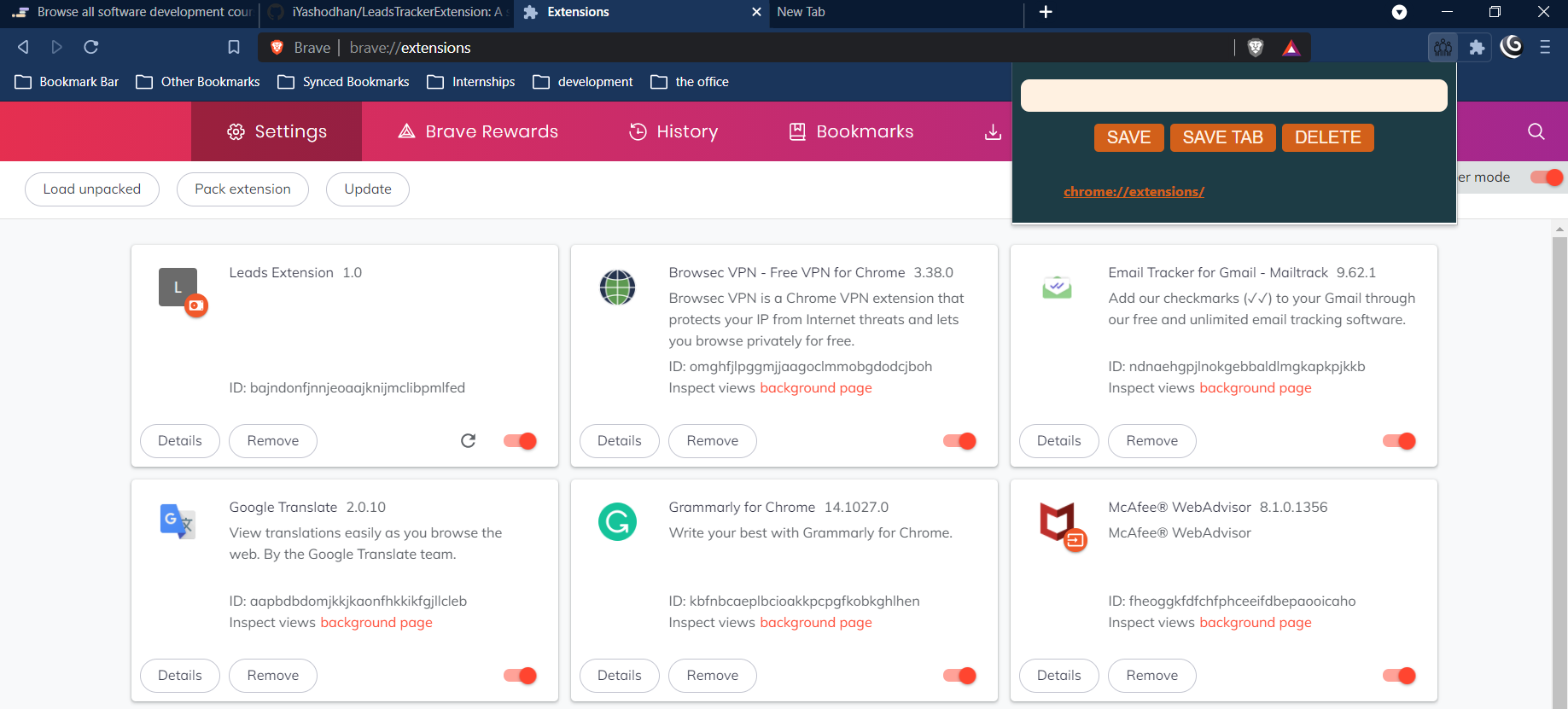 GitHub - iYashodhan/LeadsTrackerExtension: A simple chrome extension ...