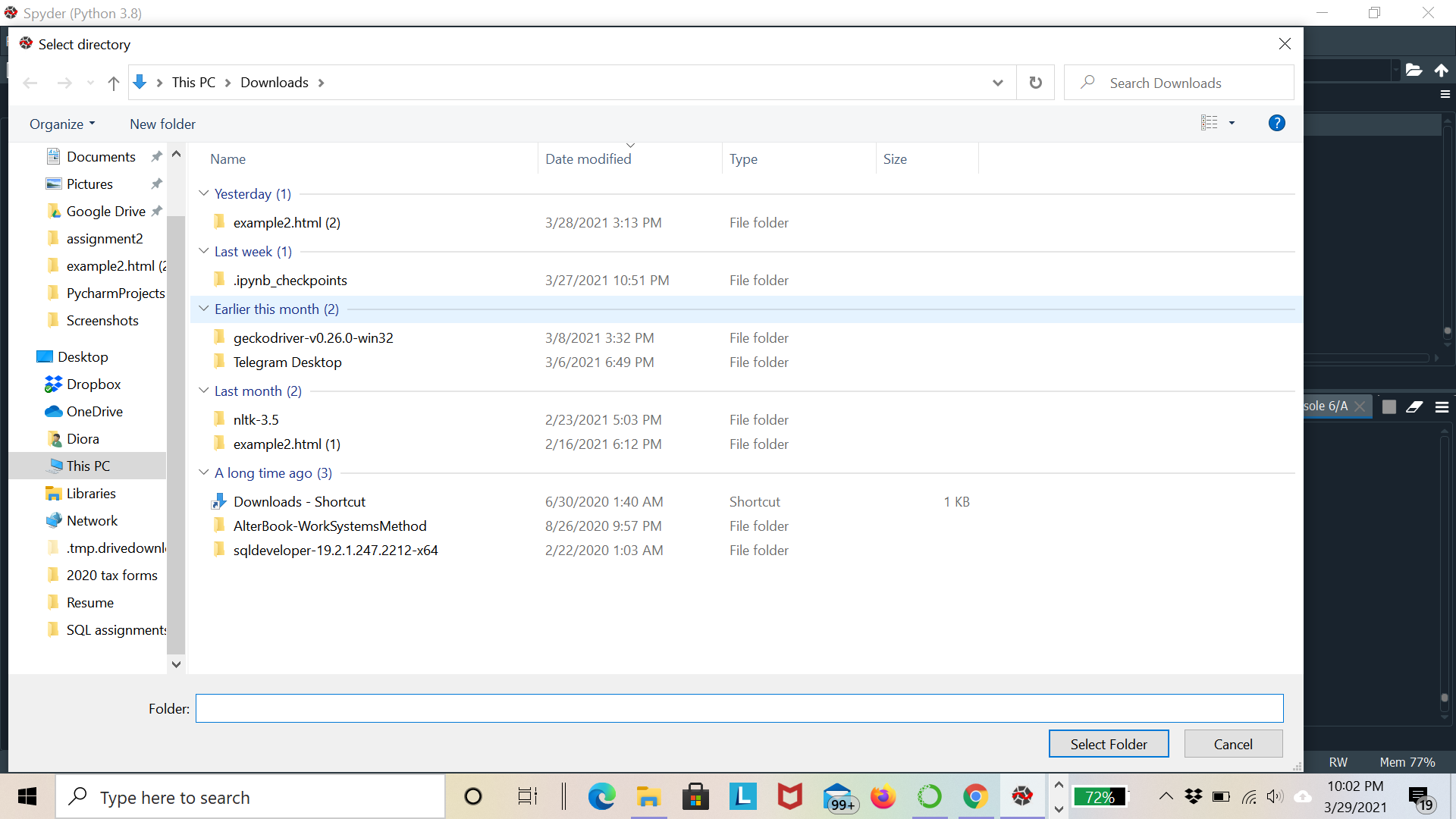 Working directory · Issue 15041 · spyderide/spyder · GitHub